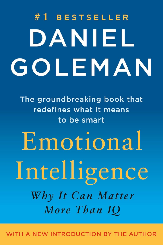 Cover of Daniel Goleman's "Emotional Intelligence," a key text on emotional quotient and leadership.